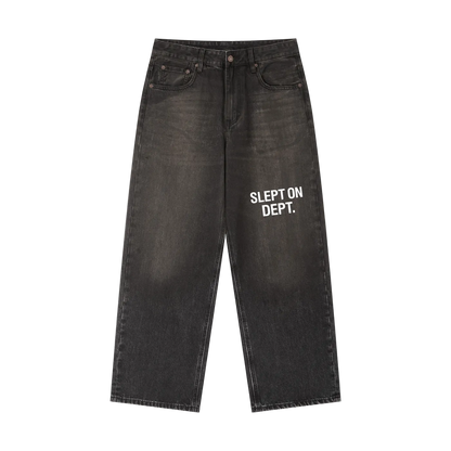 Kwarn x STRMTN - "Slept On Dept." Washed Denim Jeans - Grey