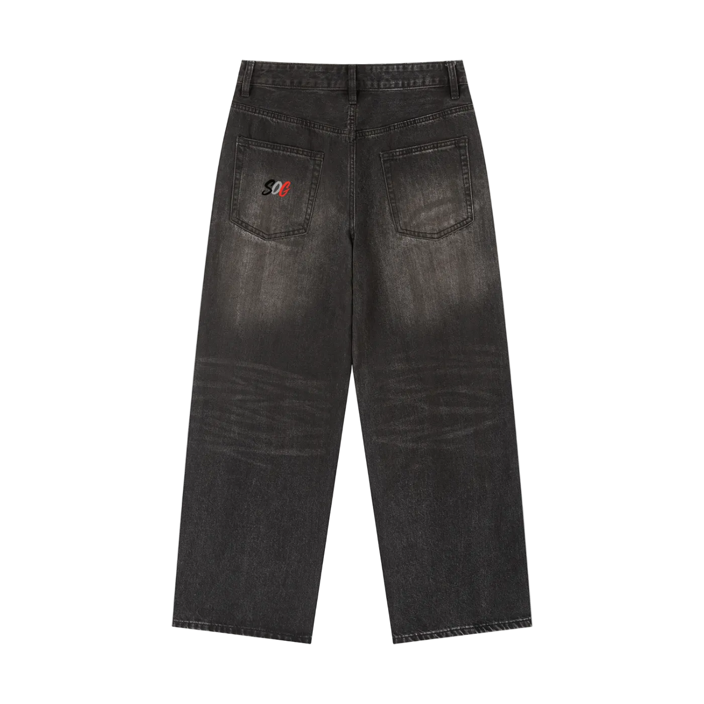 Kwarn x STRMTN - "Slept On Dept." Washed Denim Jeans - Grey