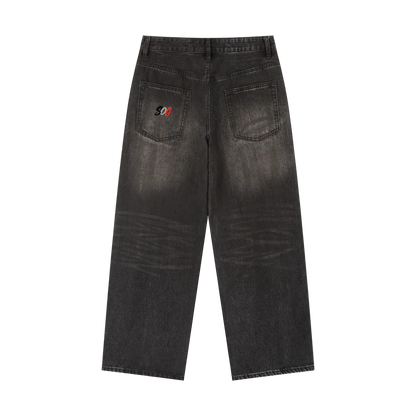 Kwarn x STRMTN - "Slept On Dept." Washed Denim Jeans - Grey