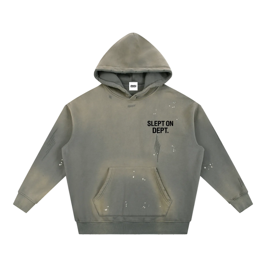 Kwarn x STRMTN "Slept On Dept." Washed Hoodie - Tan