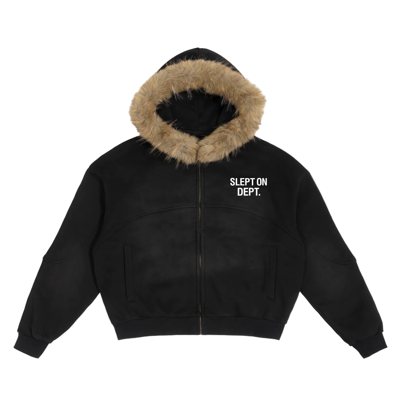 Kwarn x STRMTN "Slept On Dept." Fur Hoodie