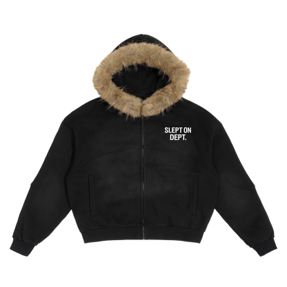 Kwarn x STRMTN "Slept On Dept." Fur Hoodie