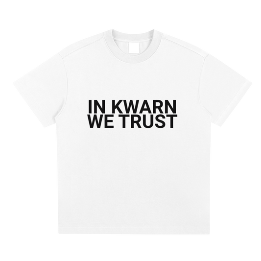 Kwarn x STRMTN "In Kwarn We Trust" T-Shirt - White