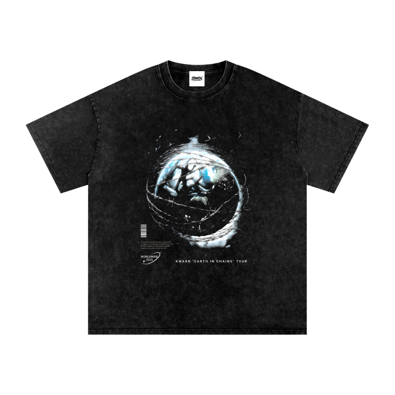 Kwarn x STRMTN "Earth in Chains" Washed T-Shirt