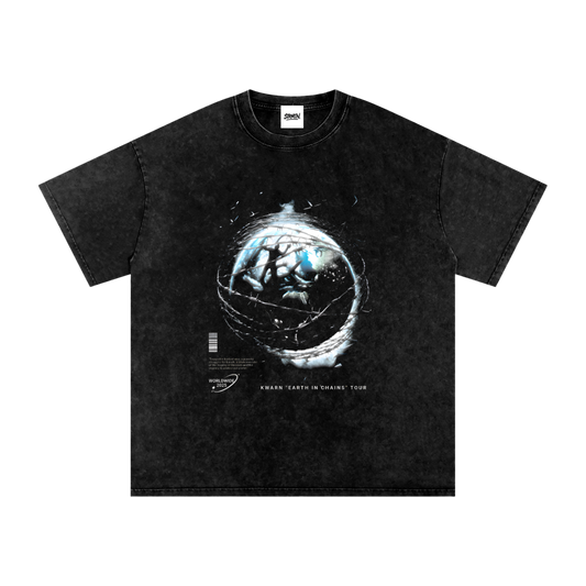 Kwarn x STRMTN "Earth in Chains" Washed T-Shirt